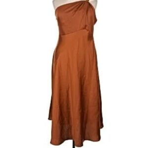 Just...Taylor Strapless Brown Dress